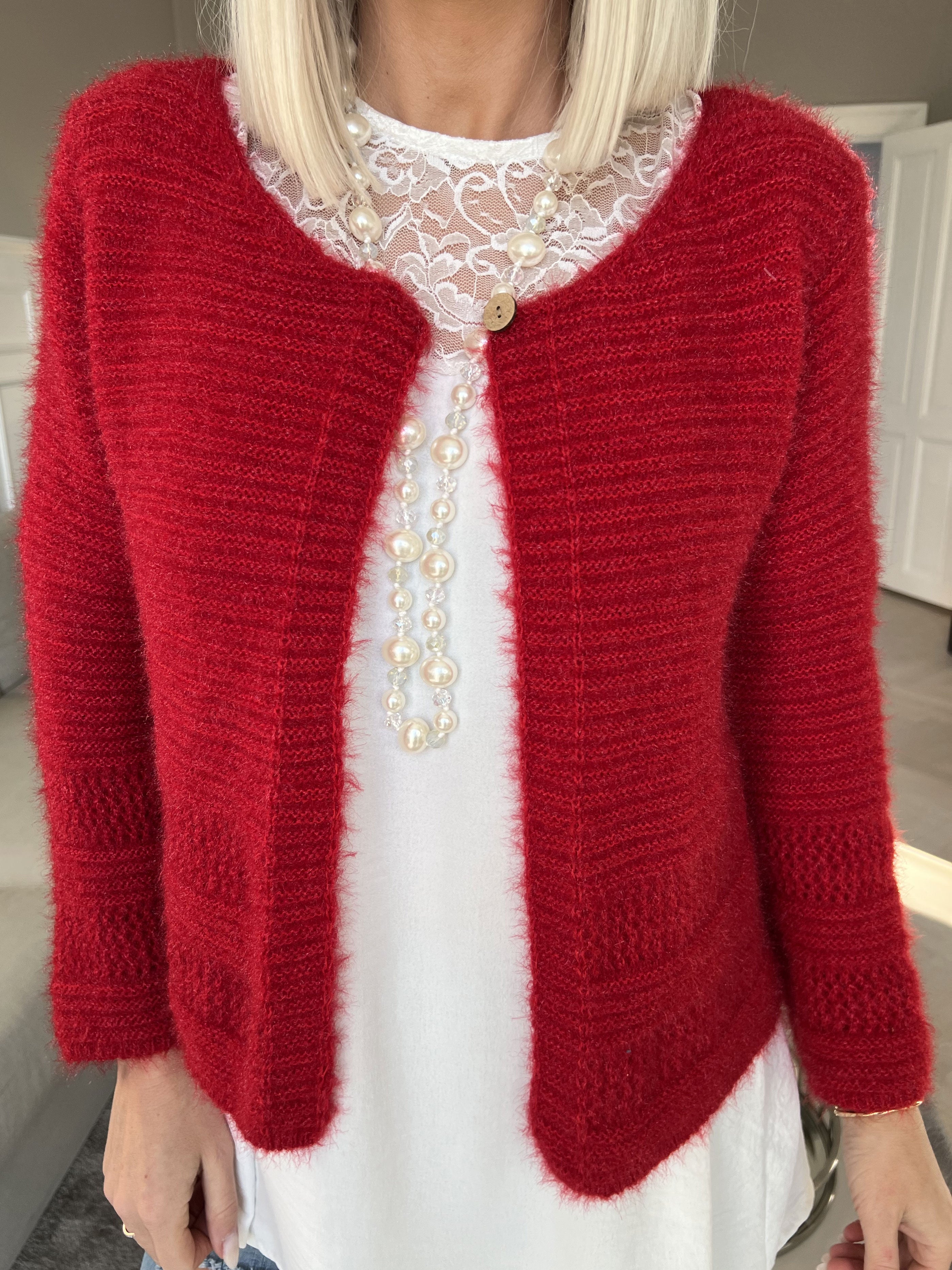 Melly - Mjuk kofta med en knapp